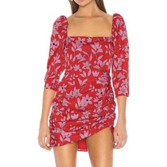 CAMILA COELHO Lidia Dress Pink Flora S 1014 - Picture 1 of 8